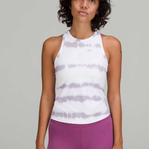 lululemon athletica Tops - Lululemon Align Waist-Length Racerback Tank Top Transverse Lilac Multi